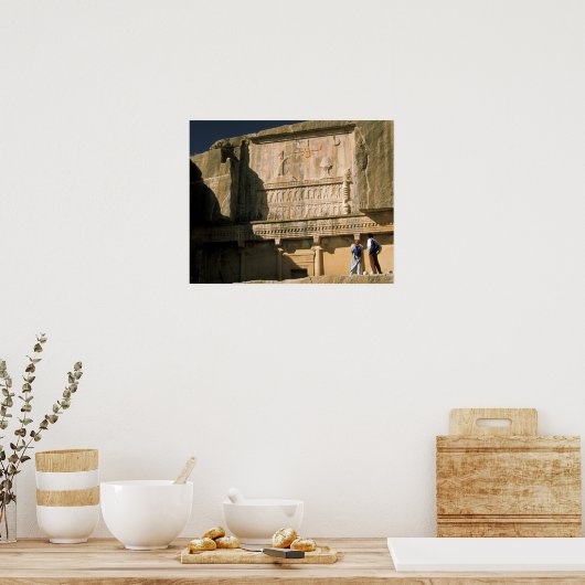 Azië, Iran, Persepolis.Tomb van Darius de Grote. Poster (Keuken)