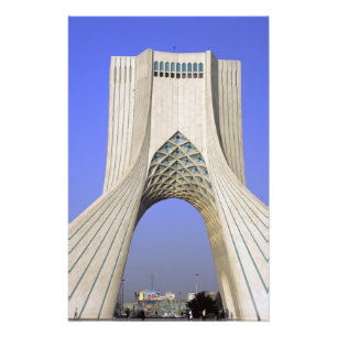 Azië, Iran, Teheran. Vrijheidsmonument in Azadi Foto Afdruk
