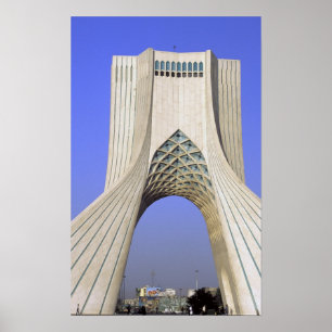 Azië, Iran, Teheran. Vrijheidsmonument in Azadi Poster