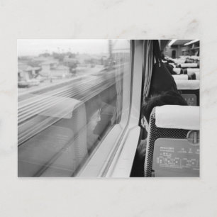 Azië, Japan. Aan boord van de Shinkansen Bullet Tr Briefkaart