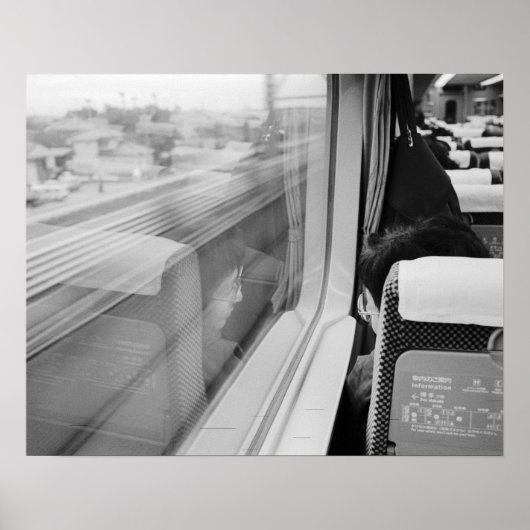 Azië, Japan. Aan boord van de Shinkansen Bullet-tr Poster (Voorkant)