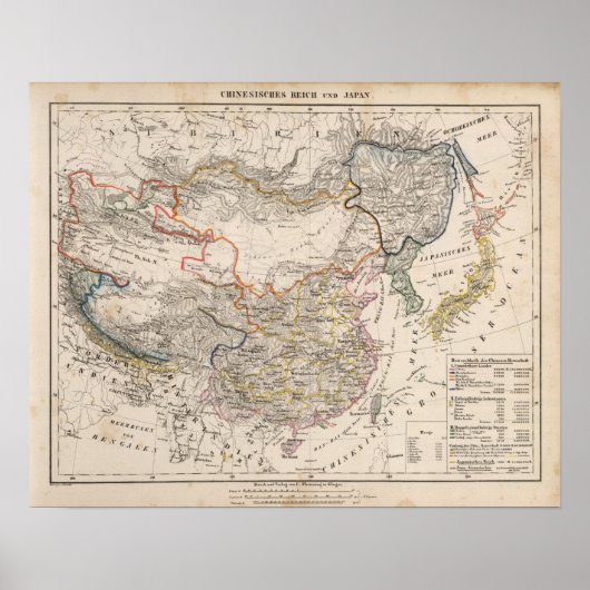 Azië, Japan, China Poster (Voorkant)