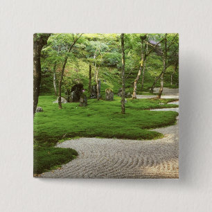 Azië, Japan, Fukuoka, Dazaifu, Komyoji-tempel Vierkante Button 5,1 Cm