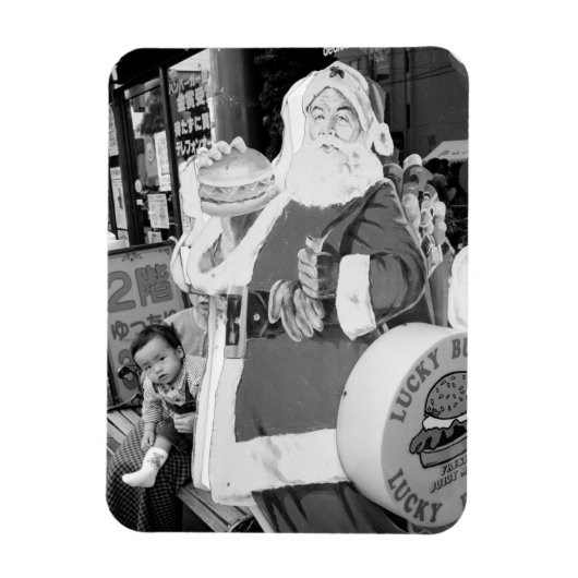 Azië, Japan, Hakodate. Sinterklaas in Japan Magneet (Verticaal)