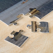 Azië, Japan, Hakone. Vroege ochtend uitzichten van Legpuzzel (Zijkant)