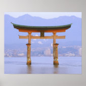 Azië, Japan, Hiroshima. Mivaiima. Torii Gate Poster (Voorkant)