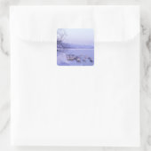 Azië, Japan, Hokkaido, Akan NP, Whopper Swans Vierkante Sticker (Tas)