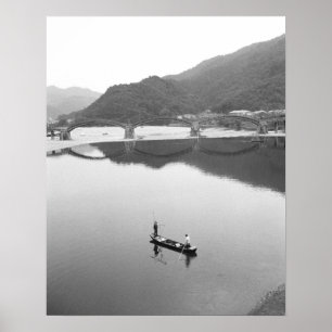 Azië, Japan, Iwakuni. Vissers en historisch 2 Poster