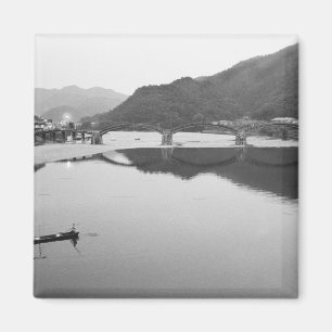 Azië, Japan, Iwakuni. Vissers en historische Magneet