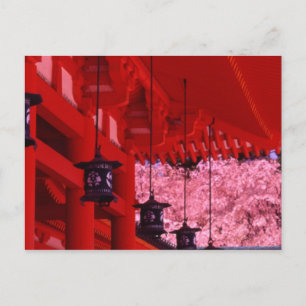 Azië, Japan, Kyoto, Heian-schrijn in de lente. Briefkaart
