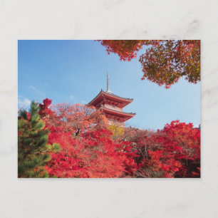 Azië, Japan, Kyoto. Herfst Kleur Briefkaart