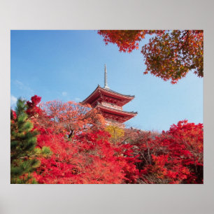 Azië, Japan, Kyoto. Herfst Kleur Poster