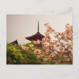 Azië, Japan, Kyoto, Kiyomizu tempel in de lente Briefkaart
