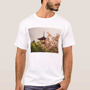 Azië, Japan, Kyoto, Kiyomizu tempel in de lente T-shirt