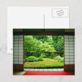 Azië, Japan, Kyoto. Zen Garden 2 Briefkaart (Voorkant / Achterkant)