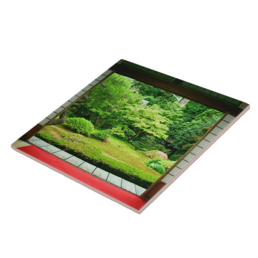 Azië, Japan, Kyoto. Zen Garden 2 Tegeltje (Zijkant)