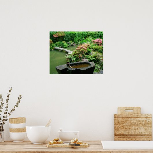 Azië, Japan, Kyoto. Zen Garden Poster (Keuken)