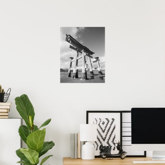 Azië, Japan, Miyajima. De Torri Gate. Poster (Thuiskantoor)