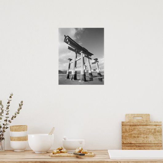 Azië, Japan, Miyajima. De Torri Gate. Poster (Keuken)