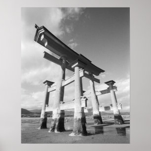 Azië, Japan, Miyajima. De Torri Gate. Poster