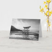 Azië, Japan, Myajima. Torri Gate Kaart (Gele Bloem)