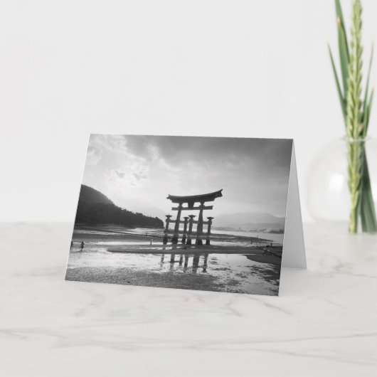 Azië, Japan, Myajima. Torri Gate Kaart (Voorkant)