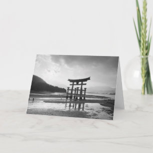 Azië, Japan, Myajima. Torri-poort Kaart
