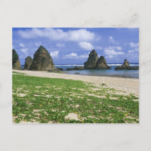 Azië, Japan, Okinawa, Yambaru-kustlijn, Zee Briefkaart