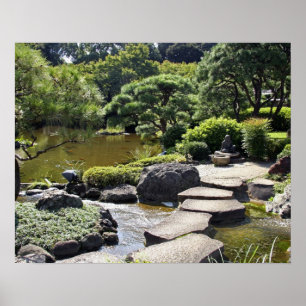 Azië, Japan, Tokio. De Japanse tuin bij de Poster