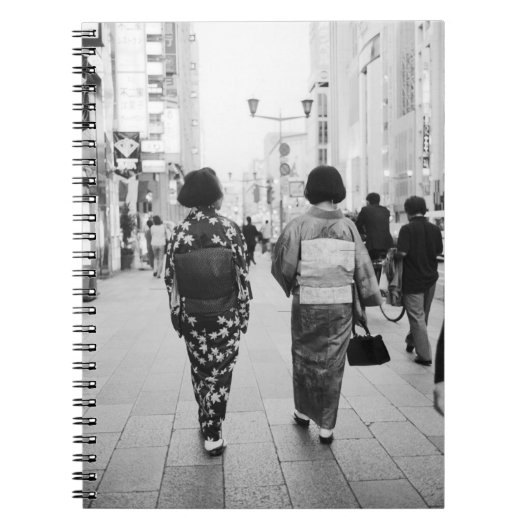 Azië, Japan, Tokio. Geishas op de Ginza. Notitieboek (Voorkant)