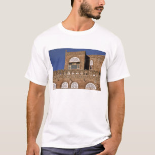 Azië, Jemen, Sana'a. Detail van Jemenitische archi T-shirt