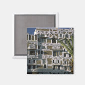 Azië, Jemen, Sanaa. Jemenitisch huis. Magneet (Voorkant / Achterkant)