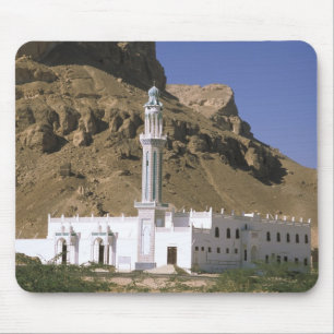 Azië, Jemen, Tarim. Witte moskee. Muismat