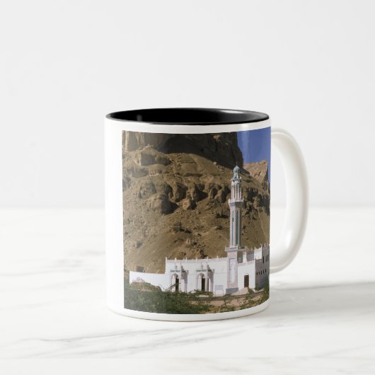 Azië, Jemen, Tarim. Witte moskee. Tweekleurige Koffiemok (Voorkant rechts)