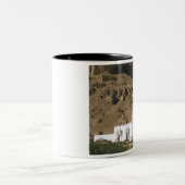 Azië, Jemen, Tarim. Witte moskee. Tweekleurige Koffiemok (Center)