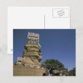 Azië, Jemen, Wadi Dhar. Rock Palace of Dar Al Briefkaart (Voorkant / Achterkant)