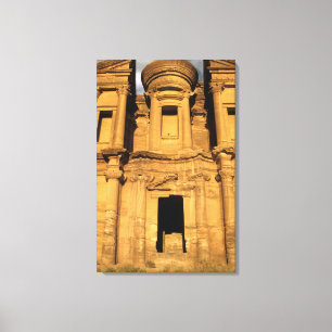 Azië, Jordanië, Petra. El Deir, het Klooster. Canvas Afdruk