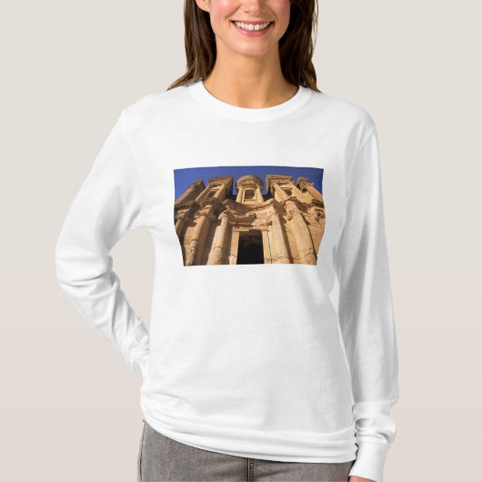 Azië, Jordanië, Petra. El Deir, het klooster. T-shirt (Voorkant)