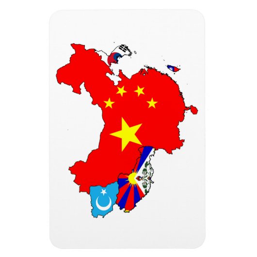 AZIË KAART MAGNEET (Verticaal)