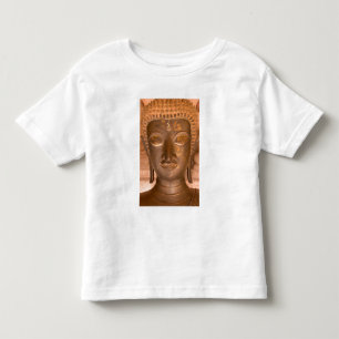 Azië, Laos, Vientiane, Bronzen beeldhouwwerk bij W Kinder Shirts