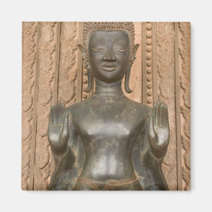 Azië, Laos, Vientiane, Bronzen Boeddha bij Hawn Magneet