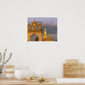 Azië, Laos, Vientiane. Dat Luang-tempel. Poster (Keuken)