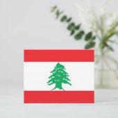 Azië - Libanon - vlag - Briefkaart (Staand voorkant)