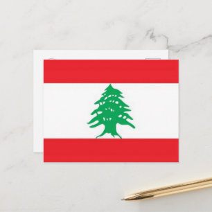 Azië - Libanon - vlag - Briefkaart