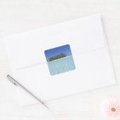 AZIË, Malediven, Ari-atol, Onbewoond Vierkante Sticker (Envelop)