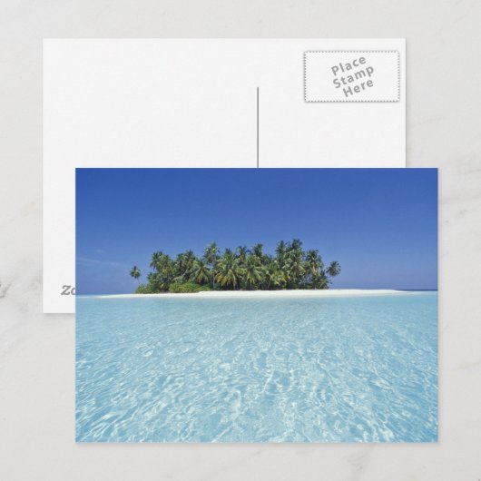 AZIË, Malediven, Ari Atoll, onbewoond Briefkaart (Voorkant / Achterkant)