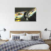 Azië, Maleisië, Melaka. Neonreflecties in auto Canvas Afdruk (Insitu (Slaapkamer))