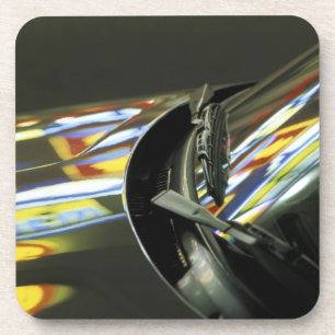 Azië, Maleisië, Melaka. Neonreflecties in de aut Bier Onderzetter