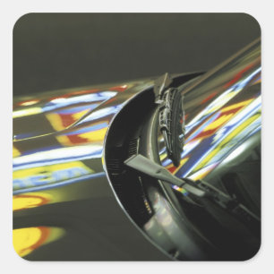 Azië, Maleisië, Melaka. Neonreflecties in de auto Vierkante Sticker