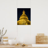 Azië, Mayanmar, Yangon, boeddhistische tempel in Poster (Keuken)